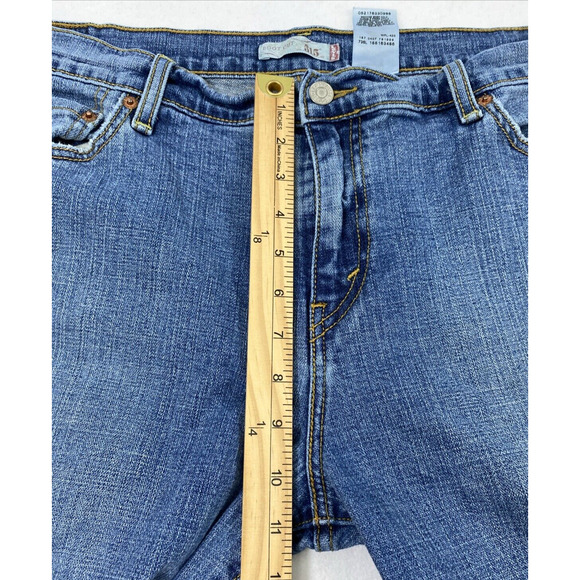 Levis 515 Bootcut Jeans Womens Size 16S Light Wash Denim Distress High Rise - Picture 8 of 12